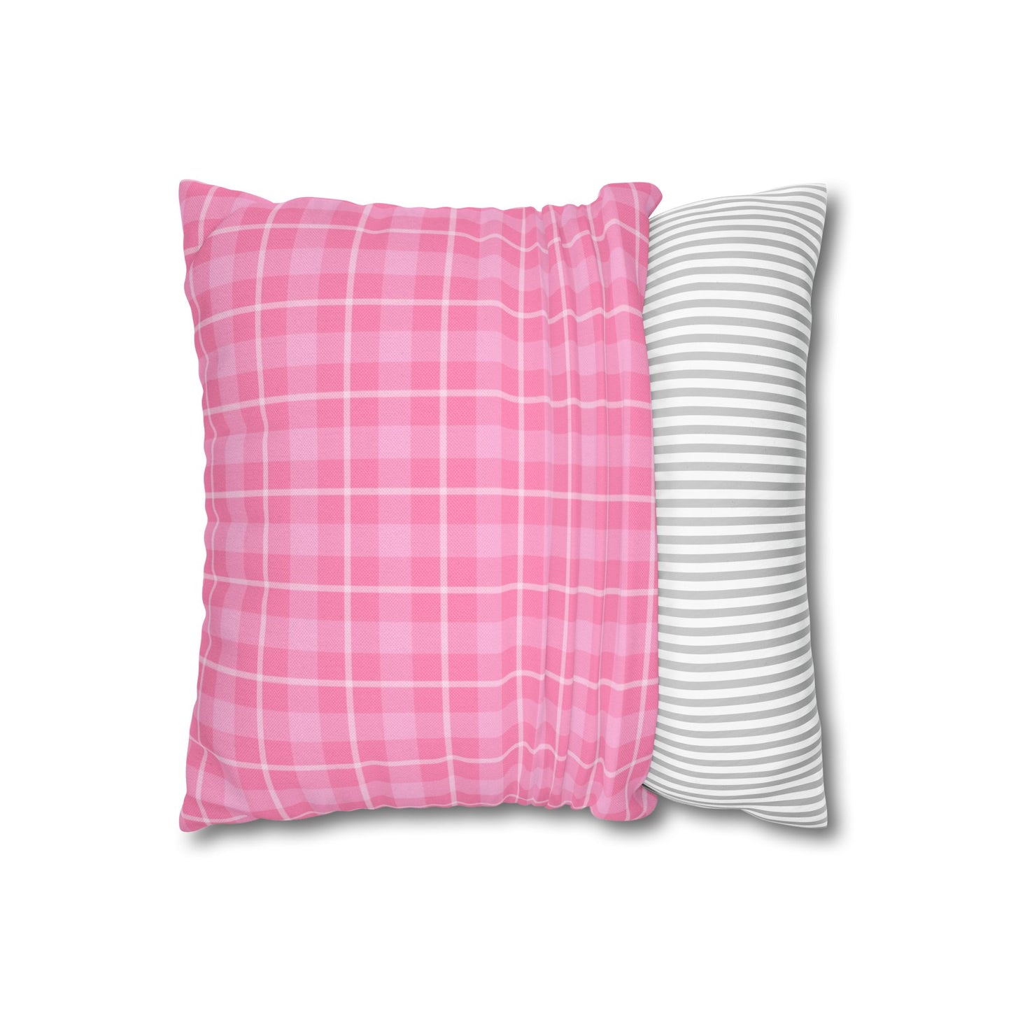 Cozy Pink Checkered Pillowcase