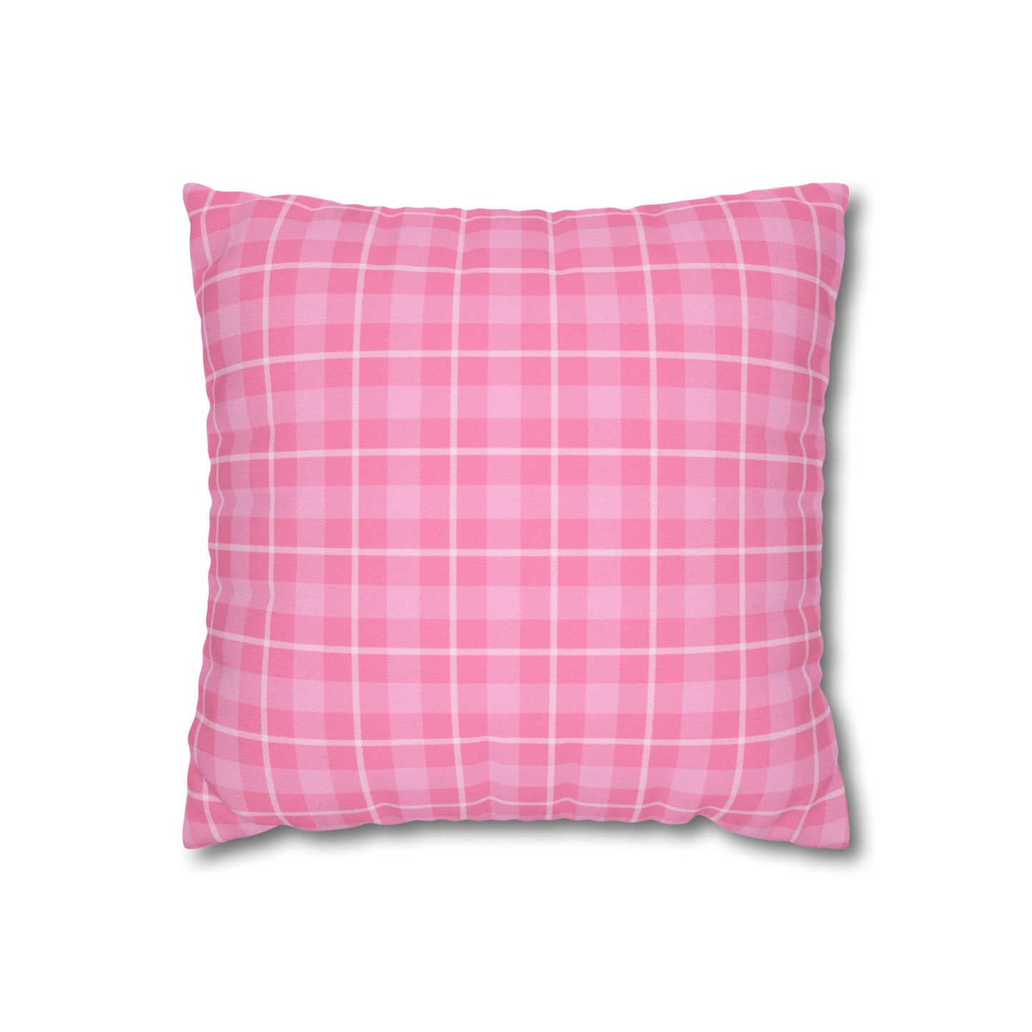 Cozy Pink Checkered Pillowcase