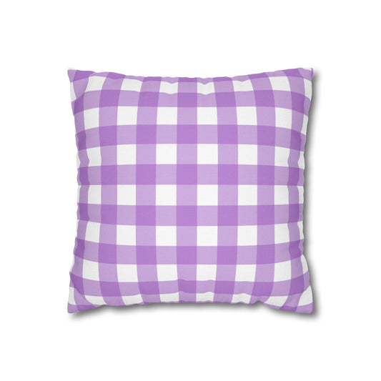 Cozy Purple Checkered Pillowcase for Home Decor