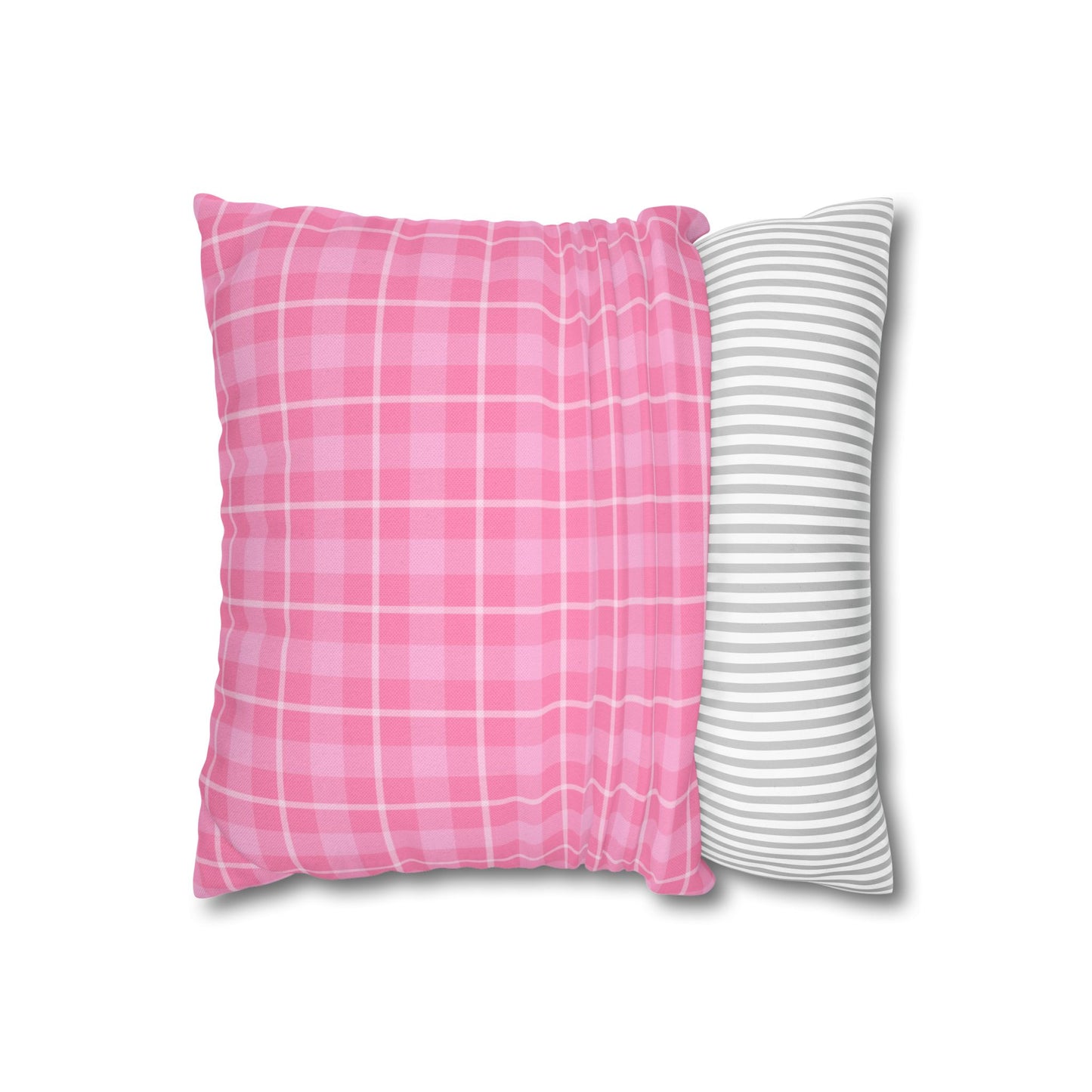 Cozy Pink Checkered Pillowcase