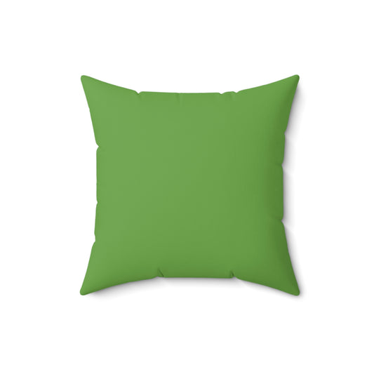 Vibrant Green Spun Polyester Square Pillow