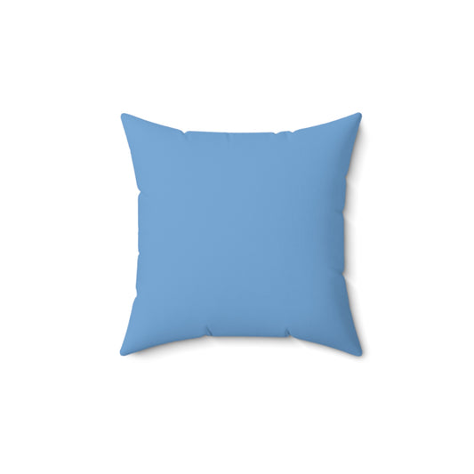 Cozy Blue Spun Polyester Square Pillow