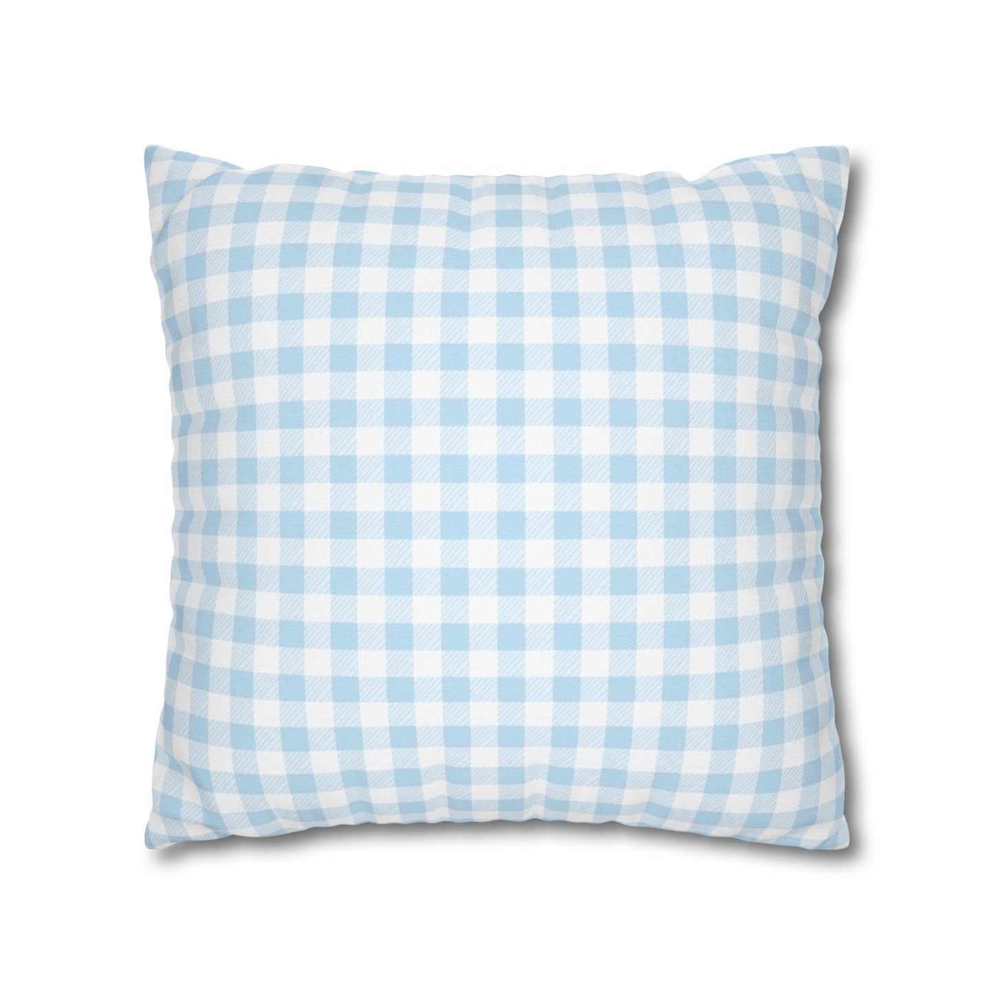 Blue and White Checkered Pillowcase