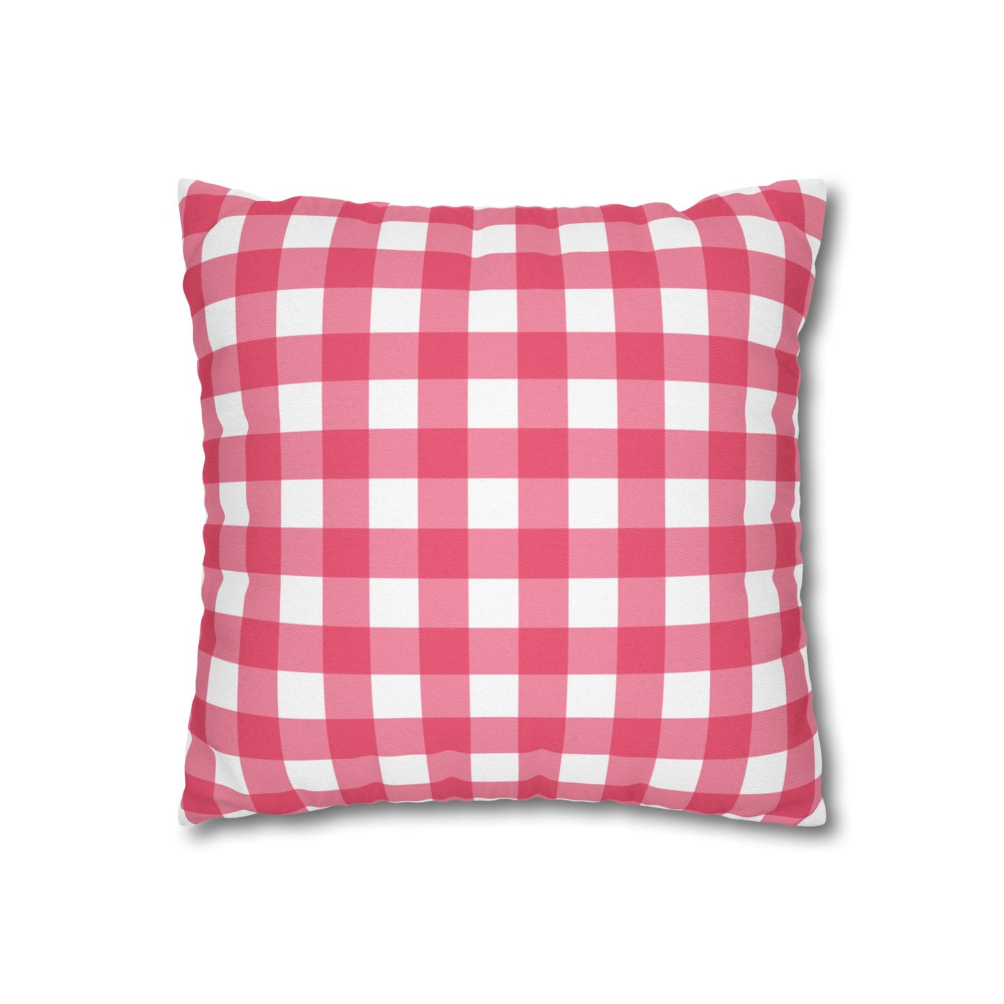 Cozy Red Checkered Pillowcase