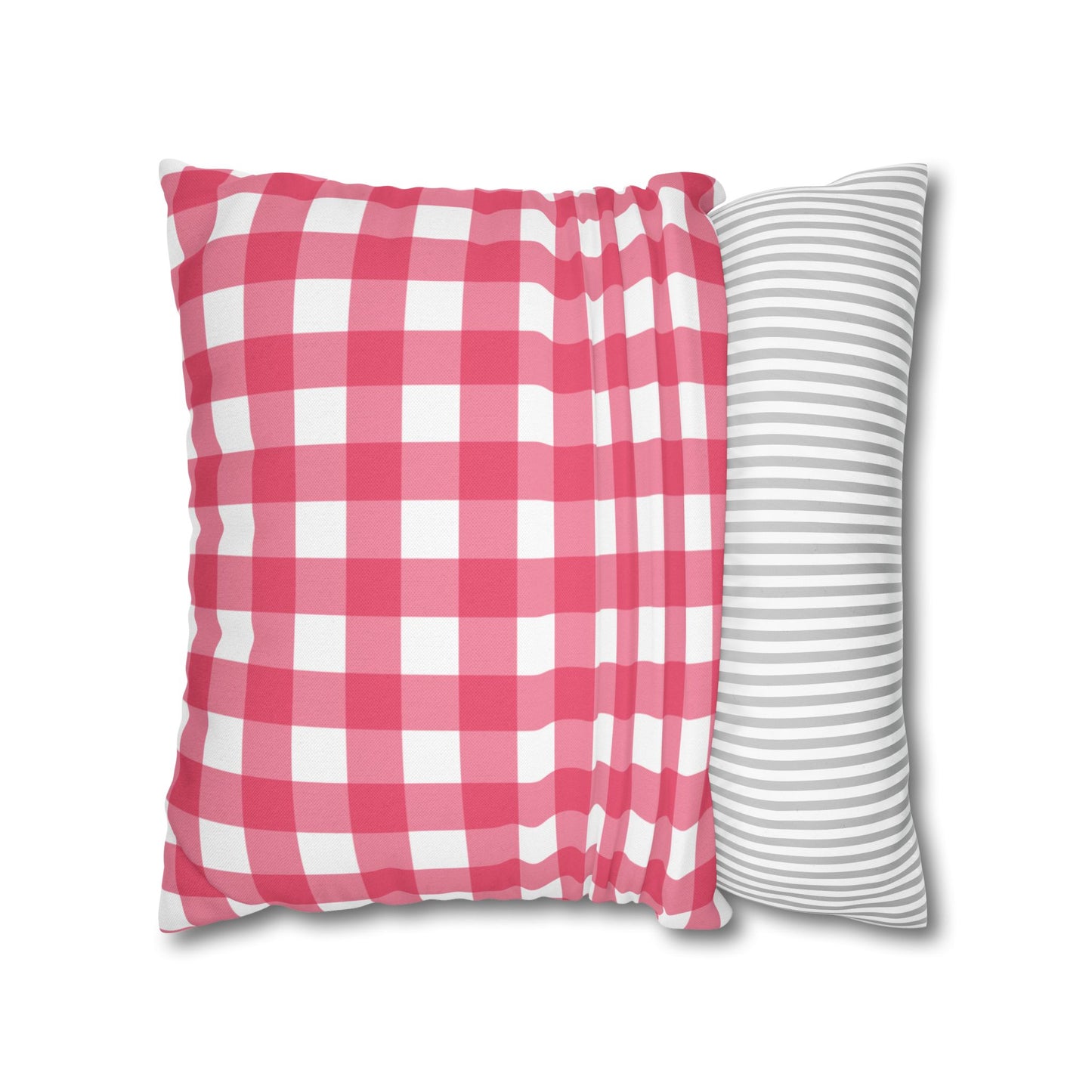 Cozy Red Checkered Pillowcase