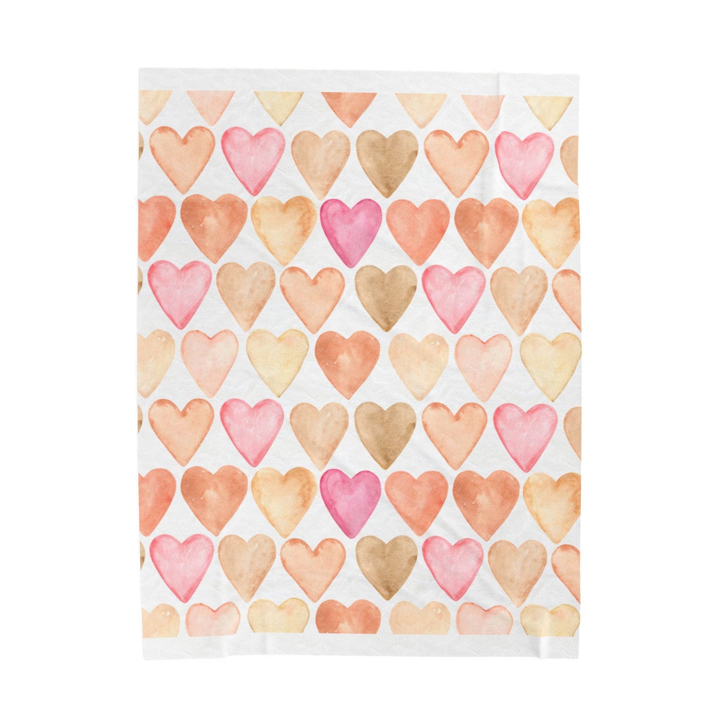 Cozy Heart Pattern Velveteen Plush Blanket