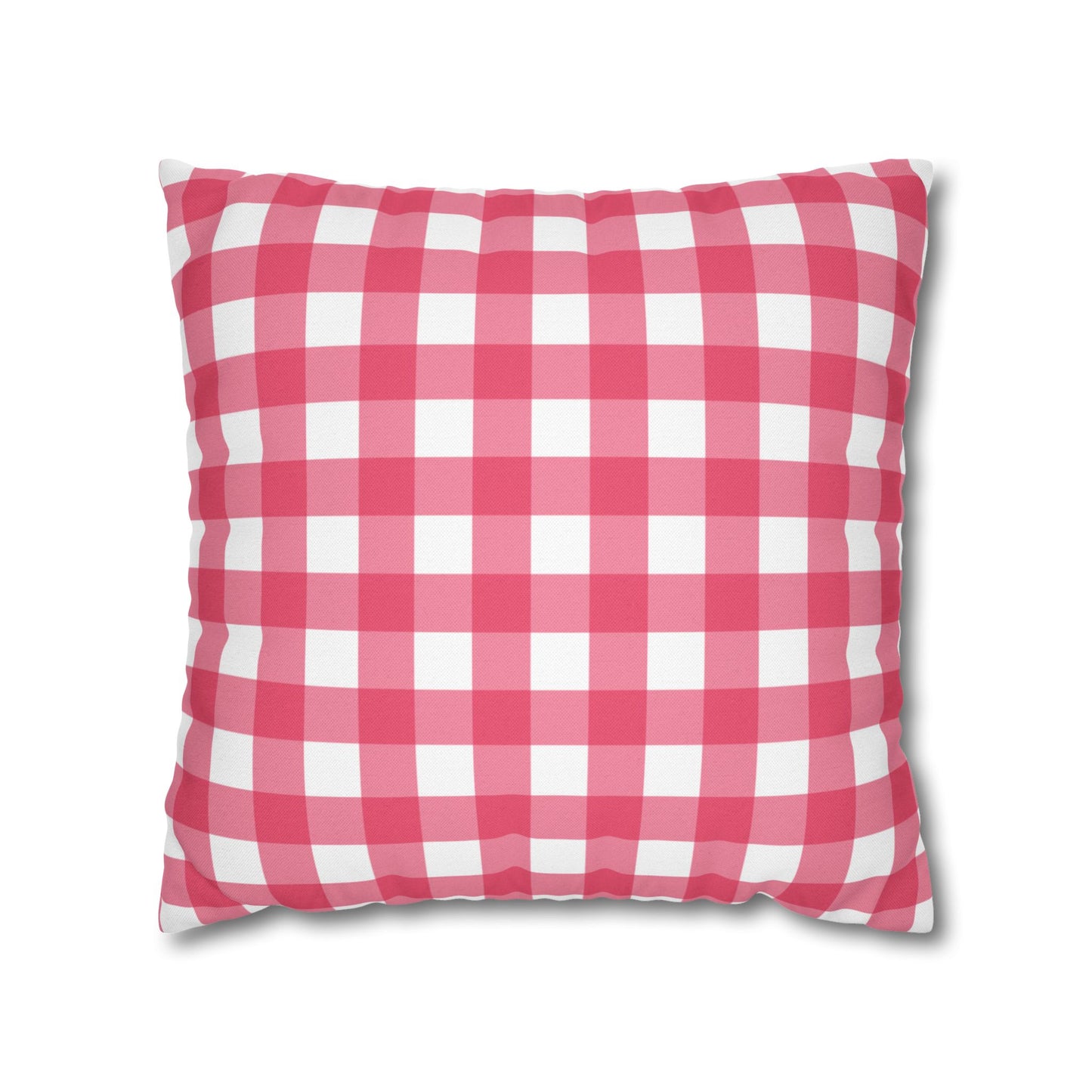 Cozy Red Checkered Pillowcase